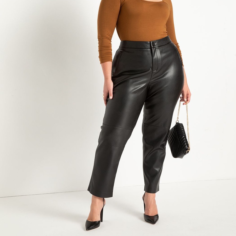 Eloquii’s Viola Fit Slim Faux Leather Pant